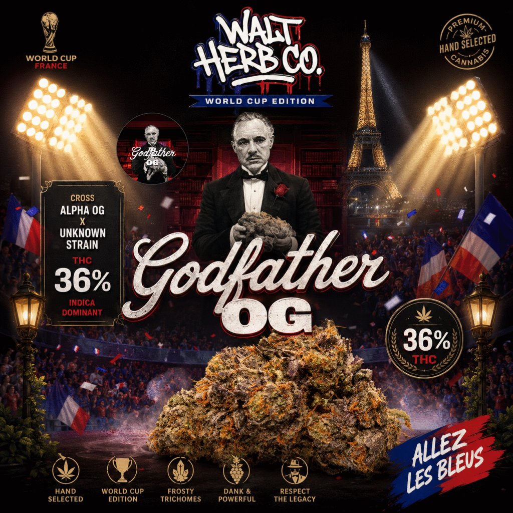 Godfather OG: 14g bag — World Cup France Special Edition | Walt Herb Co.